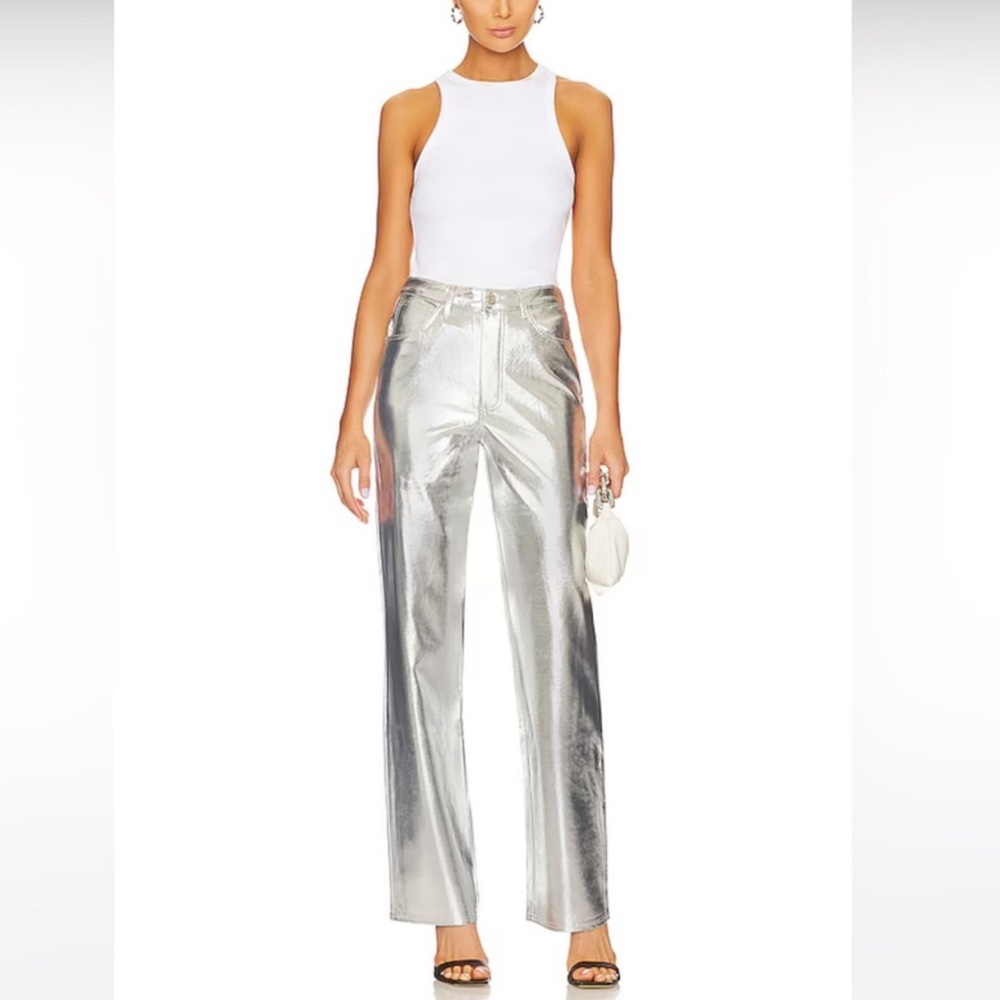 Good American Metallic Pants